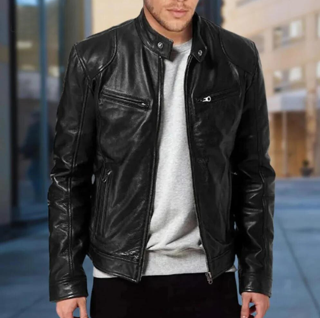 Novari  | Veste en cuir Trenton pour hommes